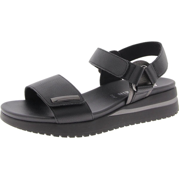 womens adjustable faux leather wedge sandals