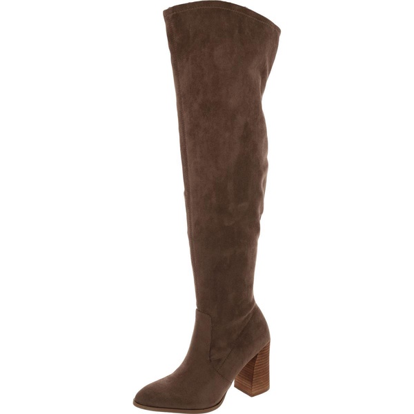 gollie womens zipper faux suede over-the-knee boots