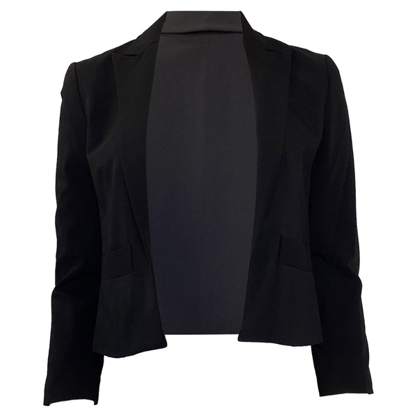 blazer and trousers in black wool