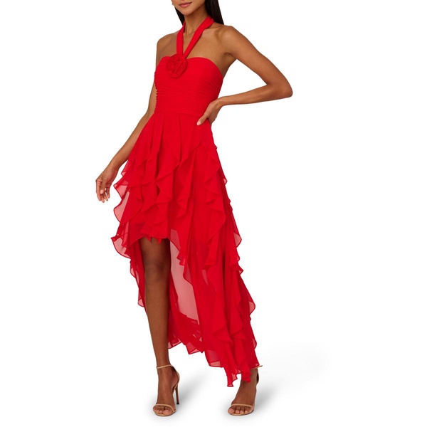 womens mesh hi-low cocktail and party dress
