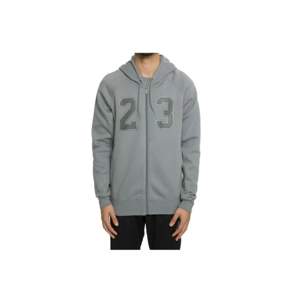 jordan flight fleece aj10 full zip hoodie grey  aj6390-065 men's