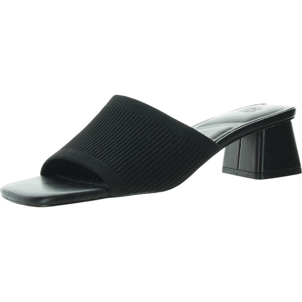 womens ribbed knit block heel