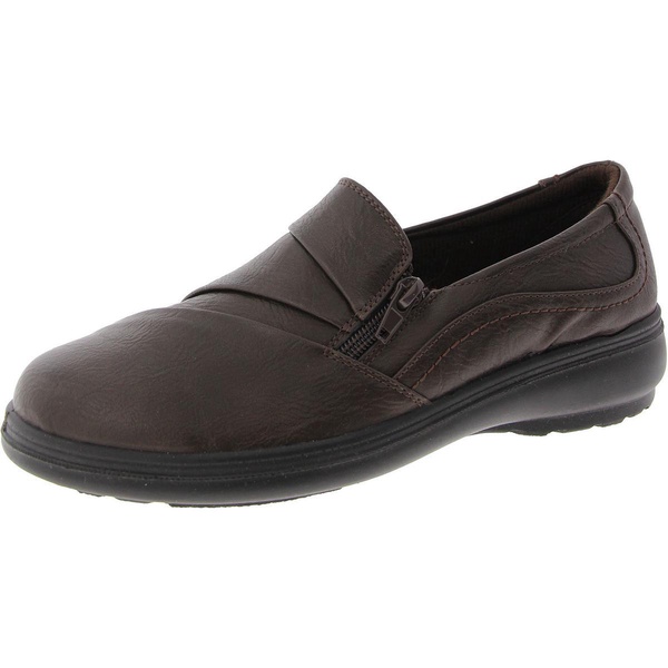 kimi womens faux leather slip on loafers