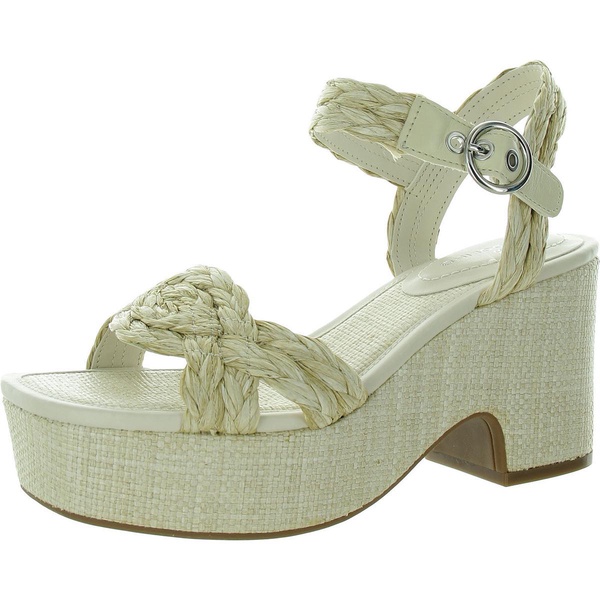 sabinna womens cut-out straw block heel