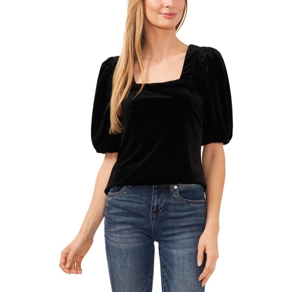 womens velvet square neck blouse