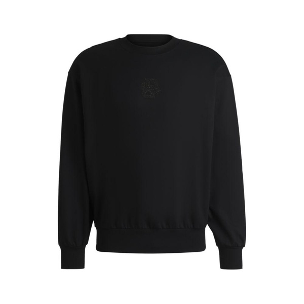 cotton sweatshirt in relaxed fit with double b monogram