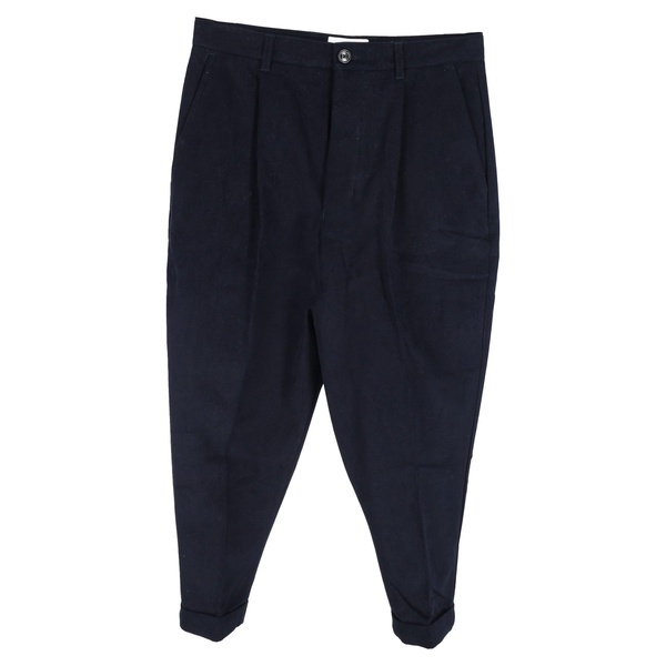 paris carrot trousers in navy blue cotton