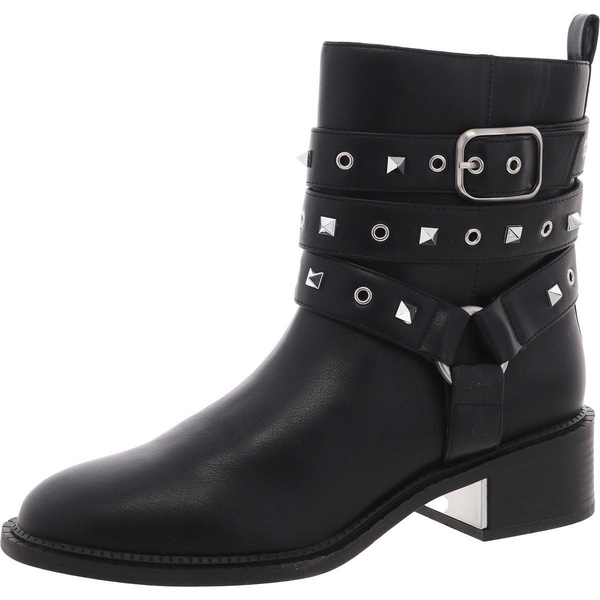 barla womens studded manmade motorcycle boots