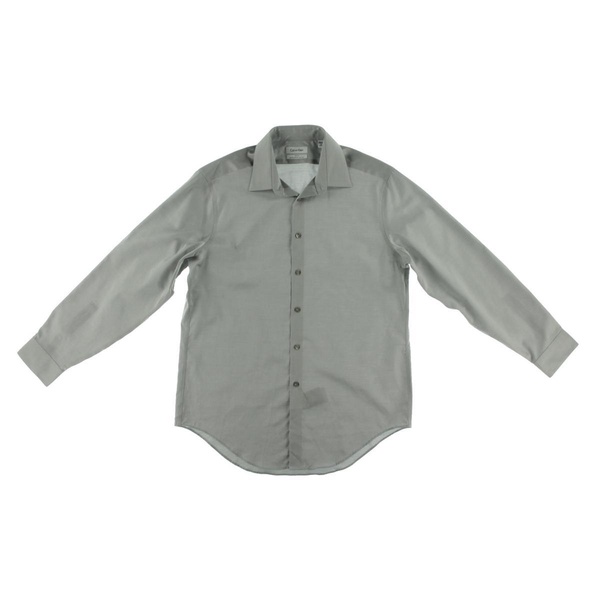 mens solid cotton dress shirt