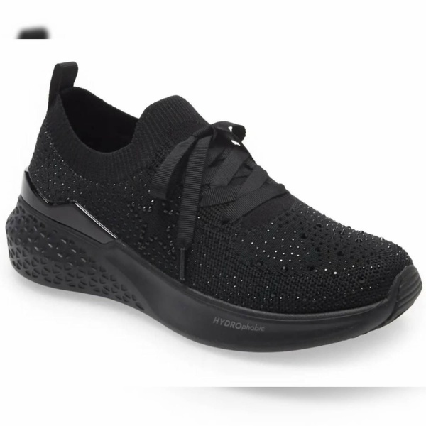 monticello embellished sneaker in black