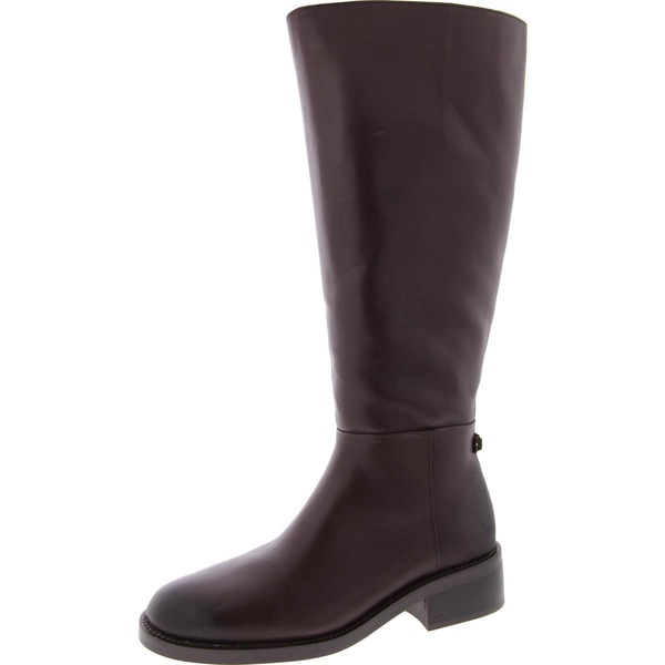 mable ath womens leather block heel knee-high boots