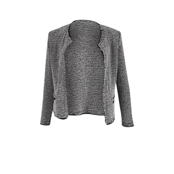 tweed jacket in black cotton