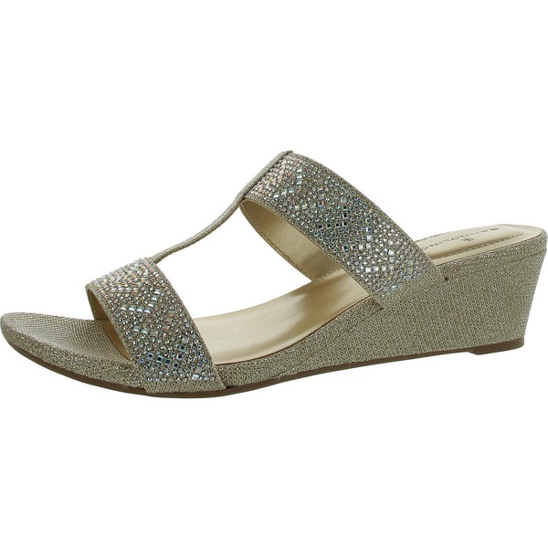 i luv it 2 womens slip on wedges t-strap sandals