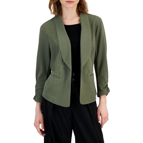 petites womens sit seprate work wear open-front blazer