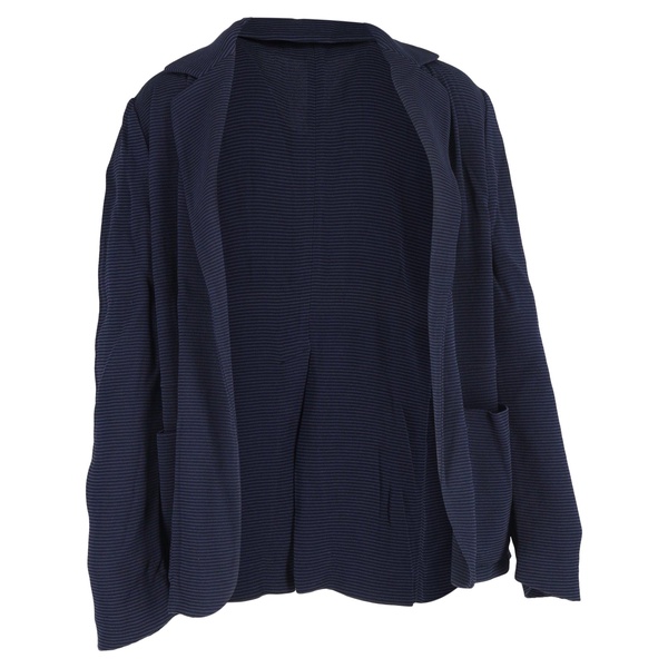 open striped blazer in blue viscose