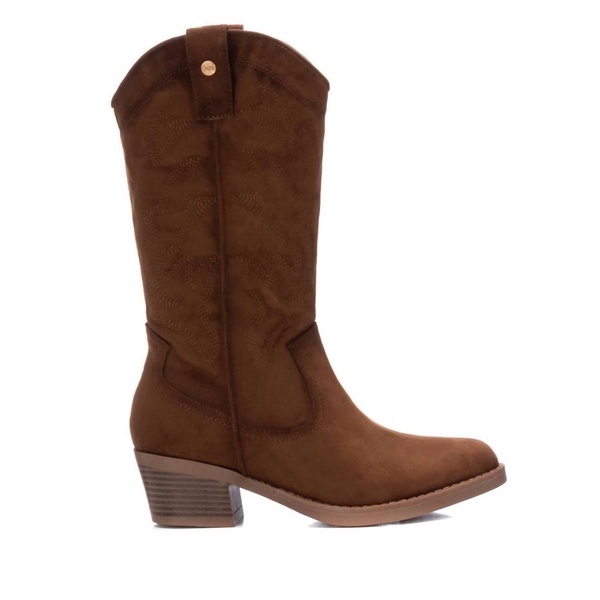 women's cowboy boots in camel