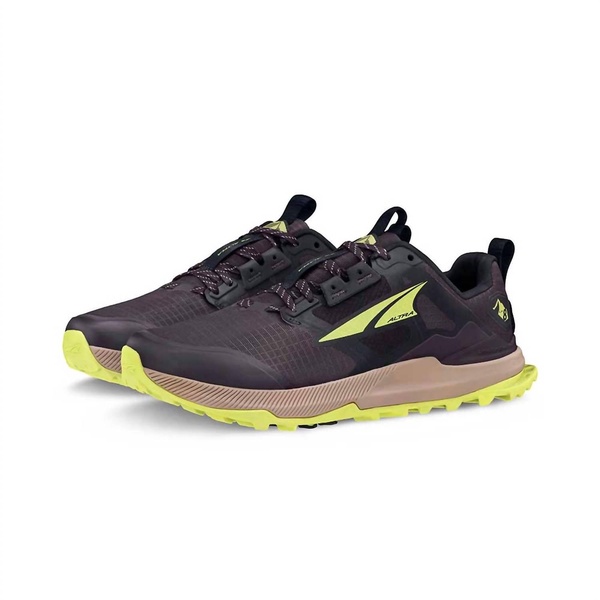 women's lone peak 8 trail running shoes in dark purple