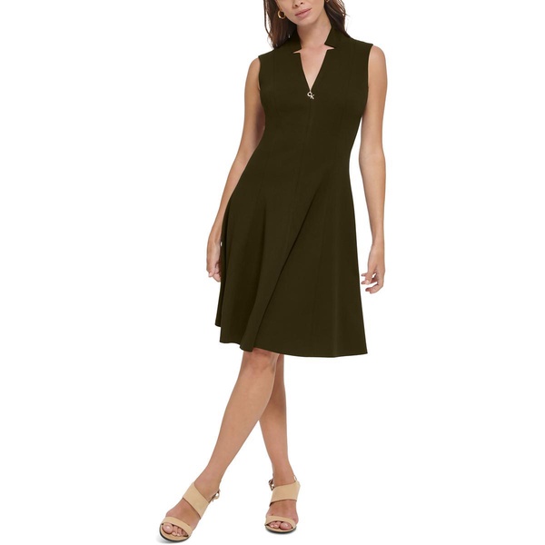 womens embellished short fit & flare dress