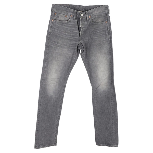 straight jeans in grey cotton denim
