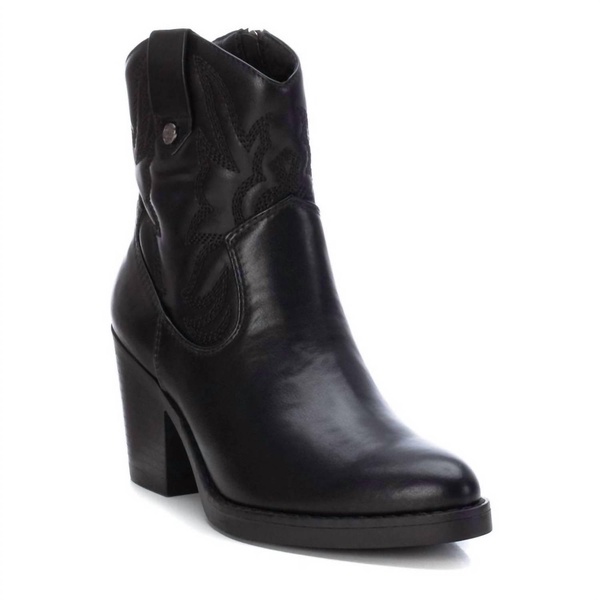 women's italian western booties in black