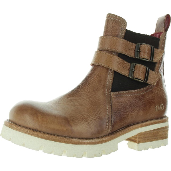 ginger womens leather slip on ankle boots