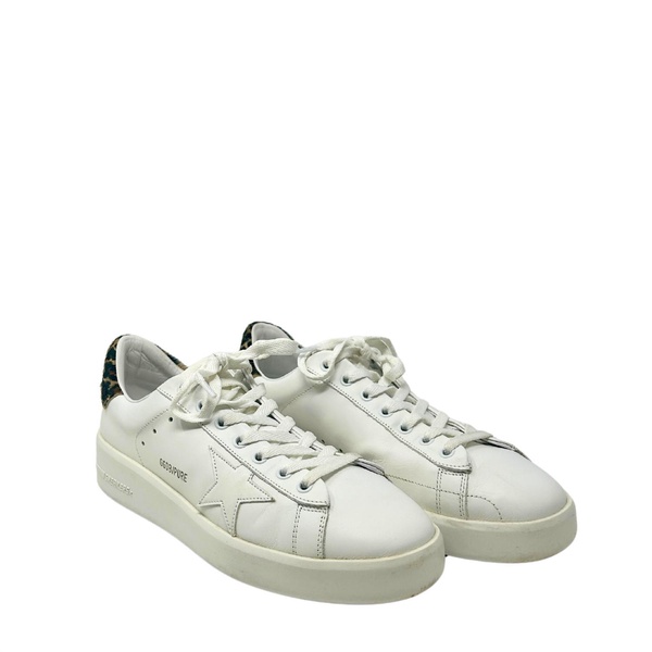pre-loved women's pure leather sneakers in white