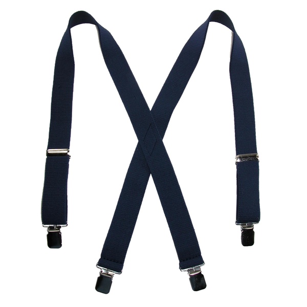 men's terry casual elastic clip-end 1 1/2 inch suspenders