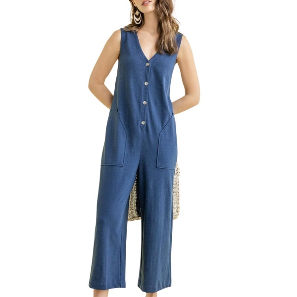 sleeveless jumpsuit in ink