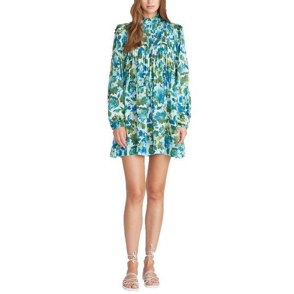 womens pleated viscose mini dress