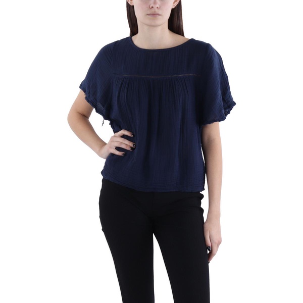 womens cotton ladder stitch blouse