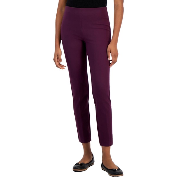 womens solid viscose ankle pants