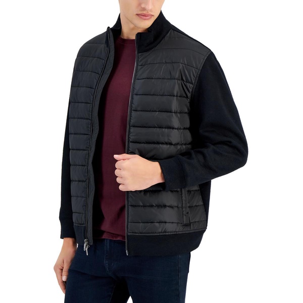 mens quilted polyester bomber jacket