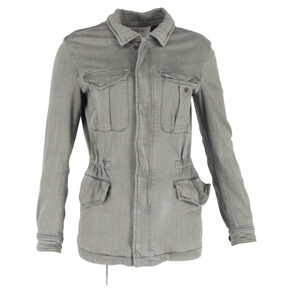 utility jacket in olive cotton