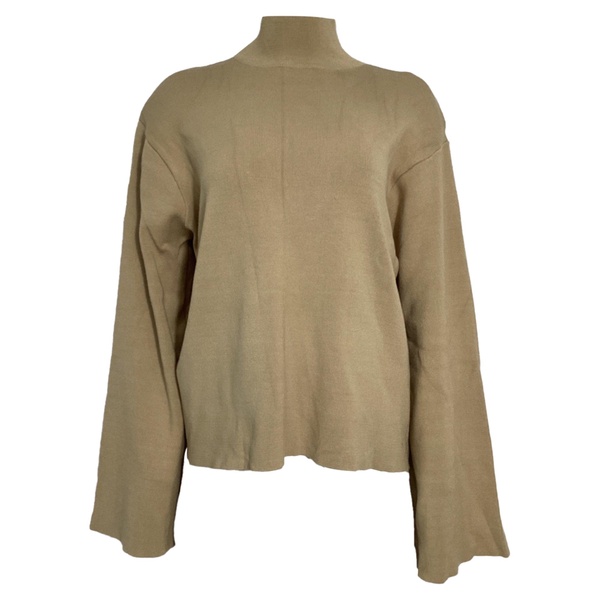 hama turtleneck sweater in brown rayon