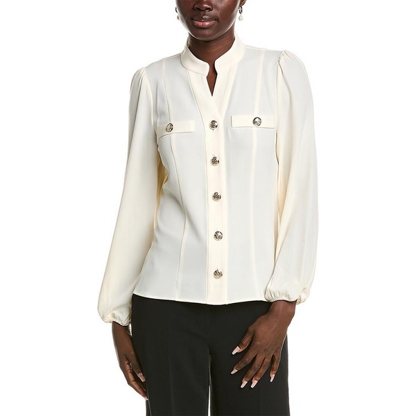 womens button front long sleeve blouse