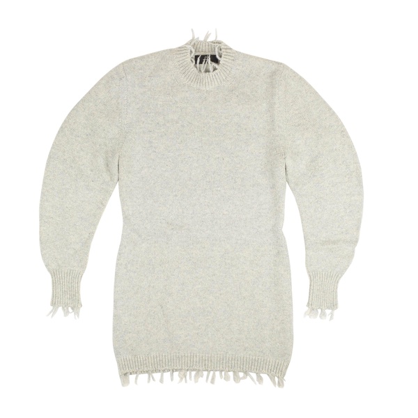 grey fitted pullover knit dress