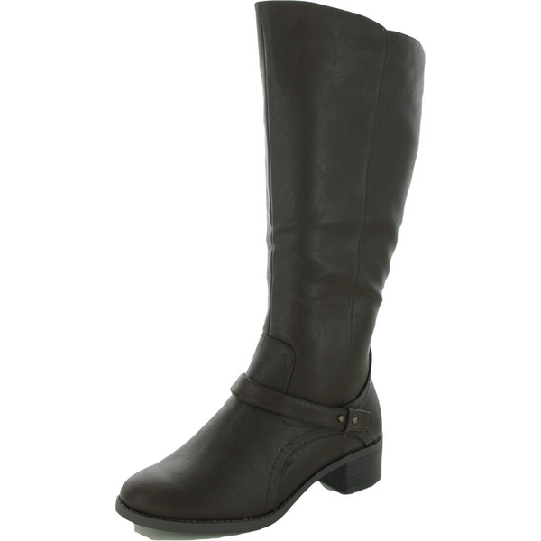 jewel womens faux-leather tall knee-high boots