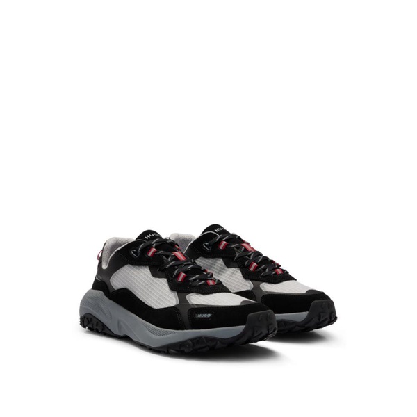 mixed-material trainers with ripstop mesh
