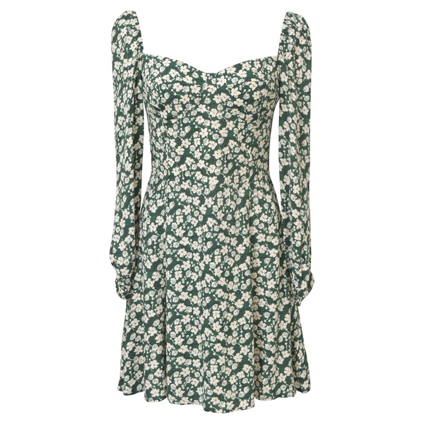 floral-print mochi mini dress in green viscose