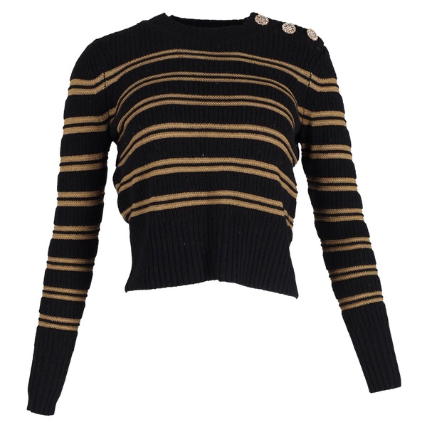 striped sweater in black wool