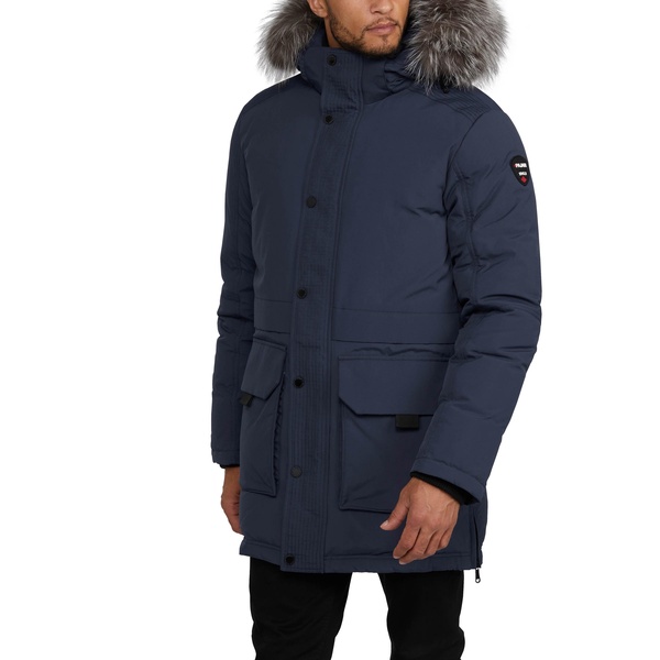 men's parsenn parka with removable hood and fur trim