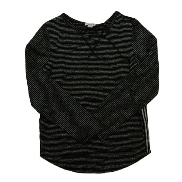 girls black stripe long sleeve shirt