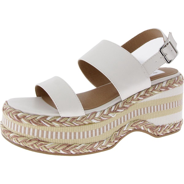 surrey womens faux leather open toe wedge sandals