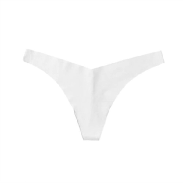 women's classic solid tiny thong in white