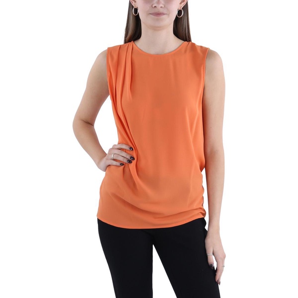 womens pleated tank wrap top