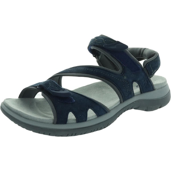 adelle womens leather padded insole flat sandals