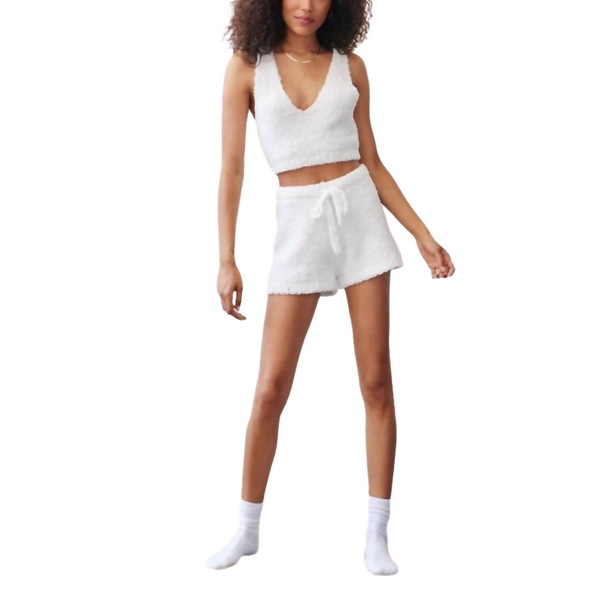women's sweater short in winter white