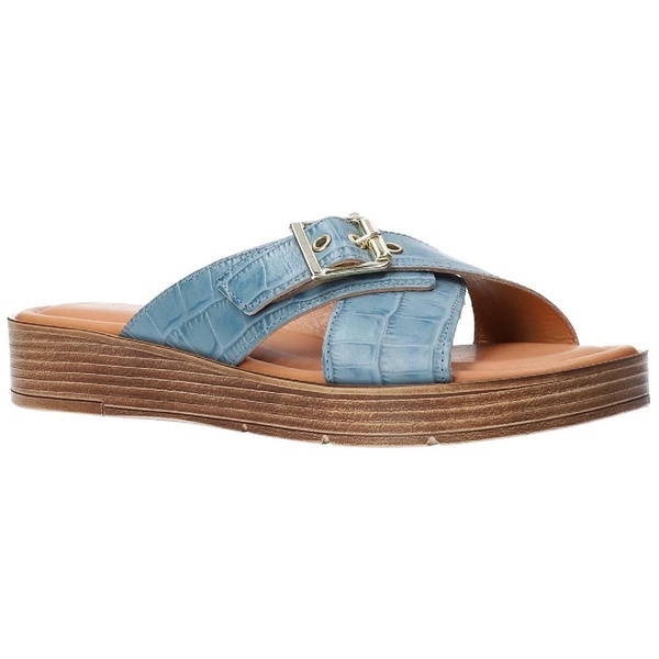 con-italy womens slip on wedge flat sandals