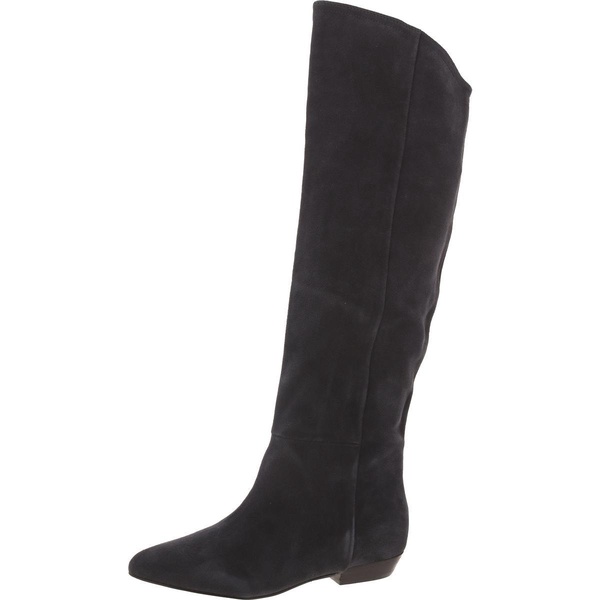 katana womens suede pull on knee-high boots