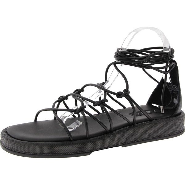 star womens leather lace-up platform sandals